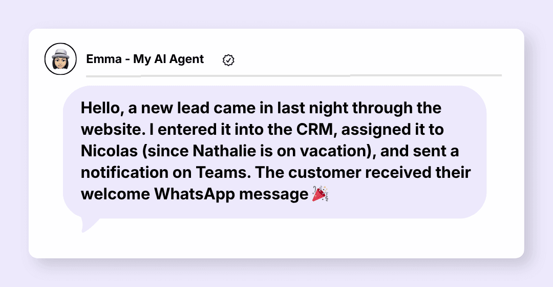 Diagram of an AI agent connected to business tools