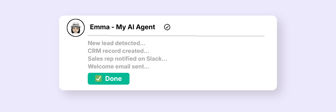 Diagram of an AI agent connected to business tools
