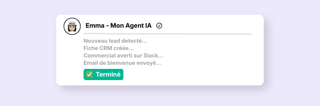 Illustration d'un agent IA connecté aux outils d'entreprise